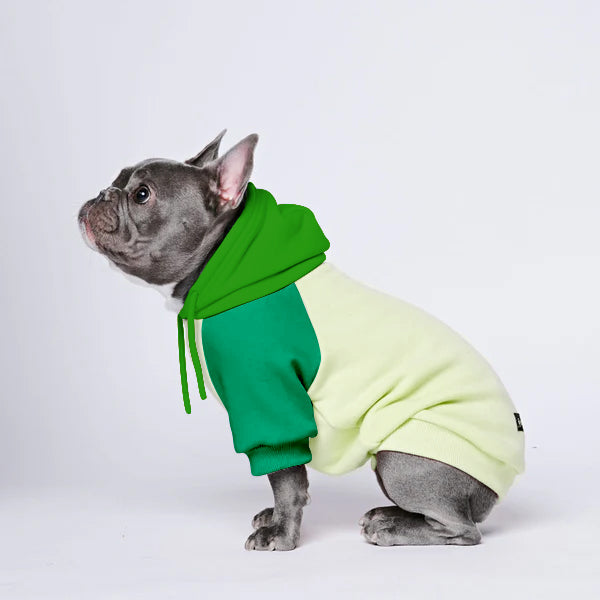 Cozy Paws Patchwork Solid Color Dogs Hoodie -J