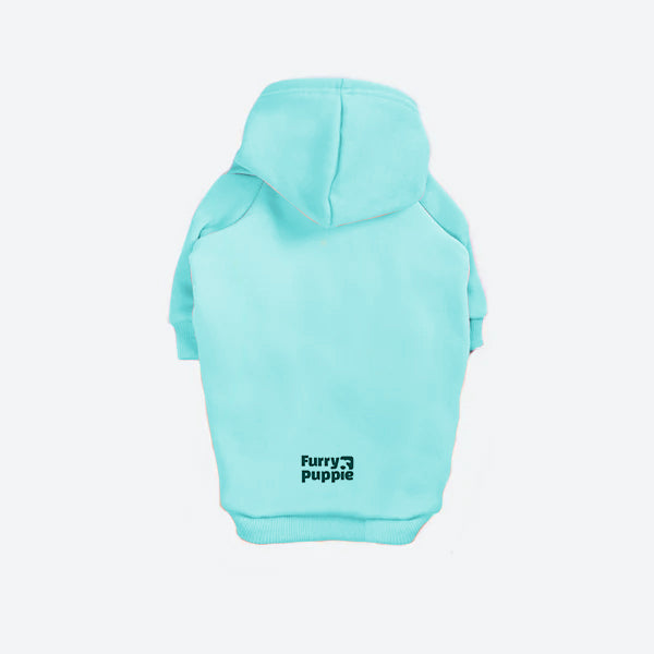 Light Blue -Cozy Paws Solid Color Dogs Hoodie