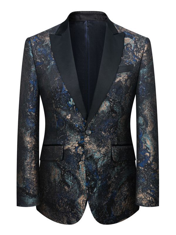 Fantasy Jacquard 3-Piece Men's Suit Tuxedo